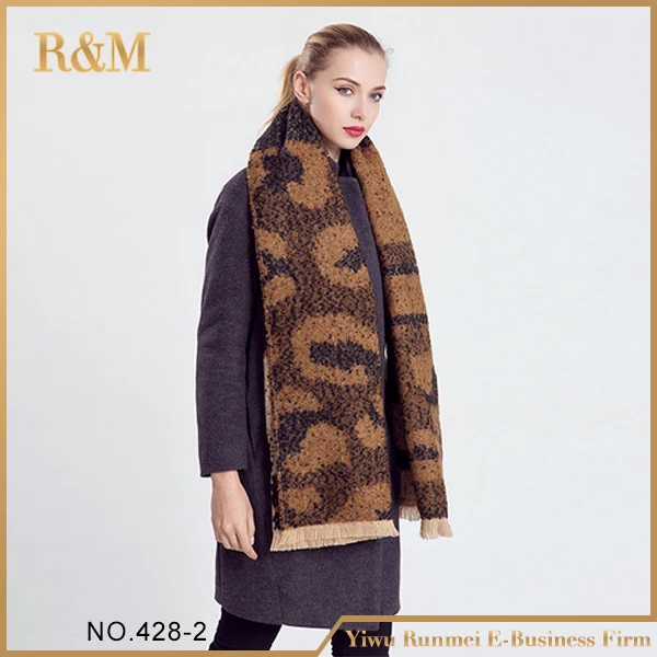 Amazing New Arrival Wool Blend Blanket Oversized font b Tartan b font Winter Scarf Women leopard