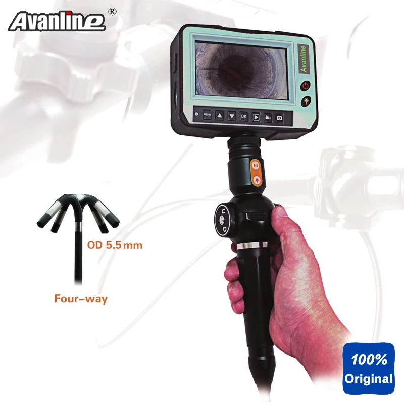 Professional 4.3''LCD Industry Video Endoscope 4 Way Direction Snake