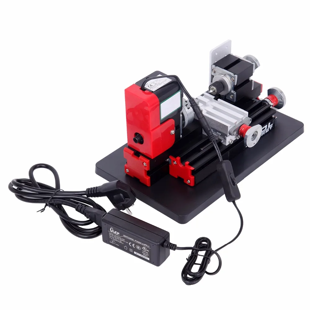 

(Ship from USA) DIY Mini Metal Motorized Lathe Machine Power Tool Model Making Woodworking