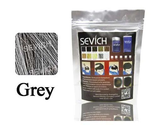 Sevich, 25 г, 10 цветов, волокно для наращивания волос, средство для истончения волос от выпадения, консилер, волокна для волос, мгновенная заправка, порошок - Цвет: grey