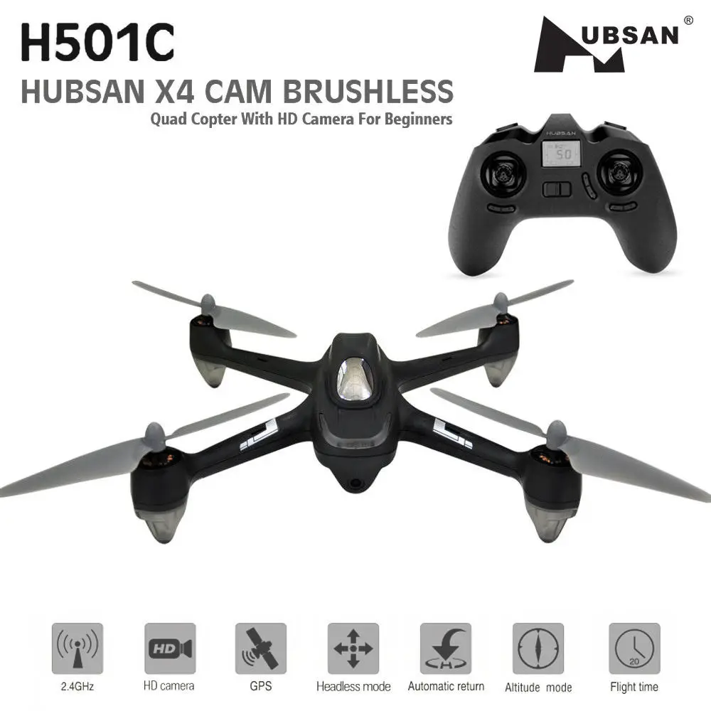  Original Hubsan H501C X4 Brushless Cam Drone With 1080P HD Camera GPS Altitude Hold Mode RC Quadcop