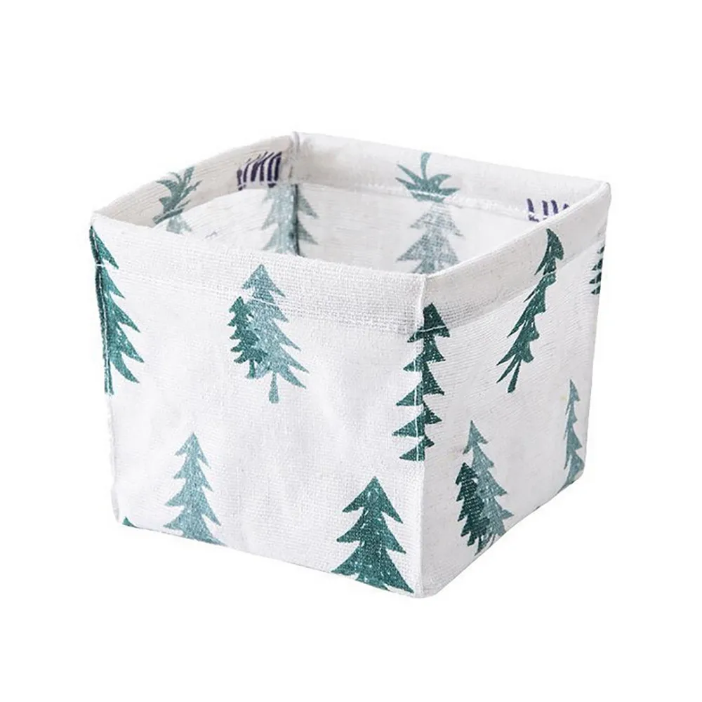 

Waterproof linen Storage Basket Home Wardrobe Underwear Socks Organizer Box Closet Desktop Cosmetic Toy Sundries Container