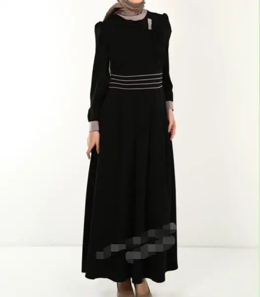 Новая мусульманская абайя для женщин одежда Саудовской Аравии abaya черные халаты Костюмные принадлежности WS313 - Цвет: Серый