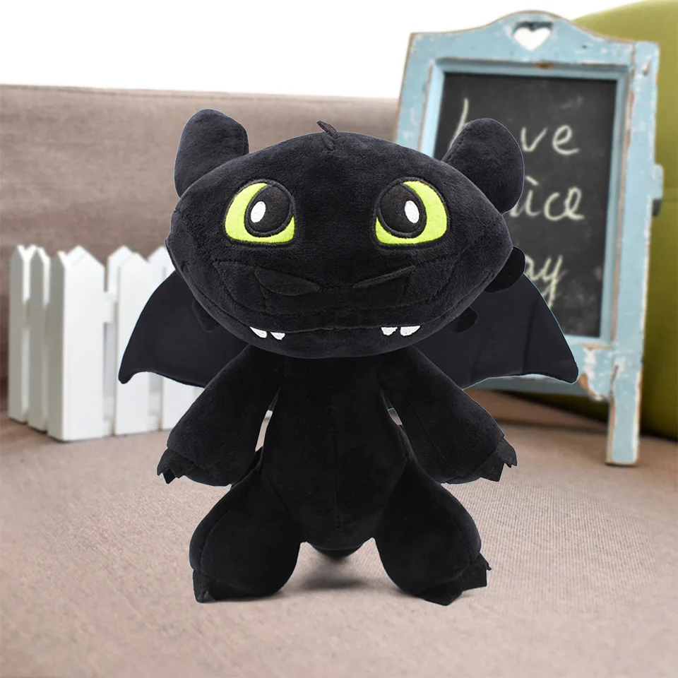 

25cm 10'' How to Train Your Dragon 2 Toothless Dragon Stuffed Animal Dolls Standing Night Fury Plush Toys For Children Doll Gift