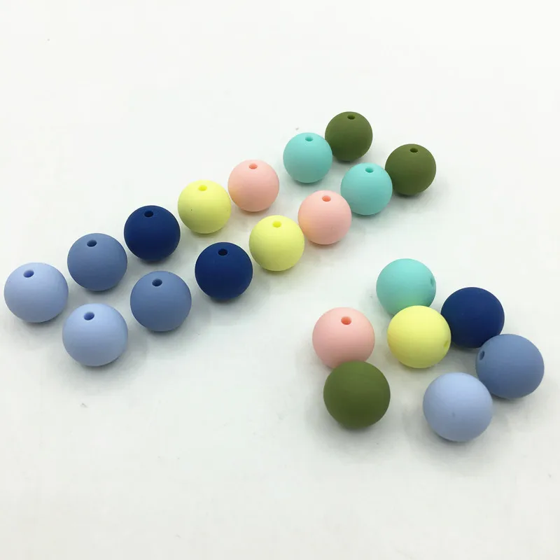 new colors 100 шт/партия силиконовые бусины, прорезыватель 12 мм Детские Прорезыватели для зубов для соски цепи силиконовые прорезыватель из дфп бесплатно - Цвет: new colors
