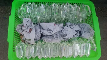 

5kg 80-110mm Natural Clear Quartz Crystal Double-end polished Wand Point Healing