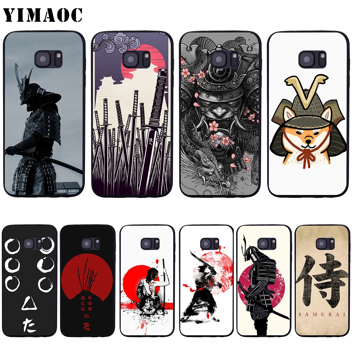 Мягкий силиконовый чехол YIMAOC Samurai для Samsung Galaxy S6 S7 Edge S8 S9 Plus A3 A5 A6 Note 8 9 | Мобильные
