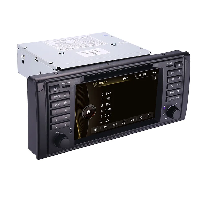 В наличии оригинальный UI 2 din Android 10 автомобильный DVD плеер для bmw E39 X5 GPS BT Радио USB SD