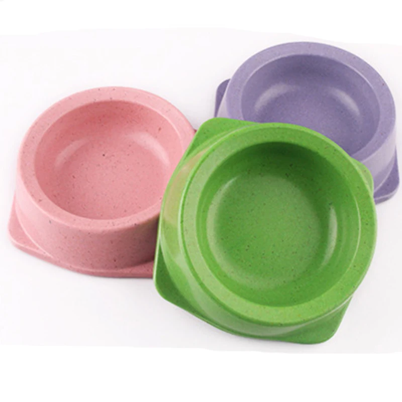 

1 pcs 12.5cmx4cm size Bamboo Fiber Pets Dogs Bowls Feeders Feeding Food Water Bowl For Small Medium Large Dog Pet Cat Green Safe