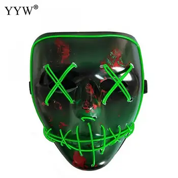 

Halloween Mask Led Maske Lighting Party Masks Neon Masker Cosplay Mascara Led Horror Carnival Glow In Dark Masque V For Vendetta