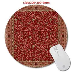 200*200*2 мм Нескользящие Лидер продаж персидские ковры Стиль Круглый Мышь площадку, пользовательские прямоугольной Мышь pad в офисный