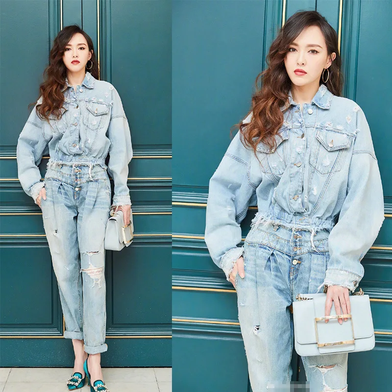 

2019 Spring Summer New Mingxingtangyan with Bat-sleeve Loose Leisure Jacket Single Breasted Pockets Women Jackets and Coats