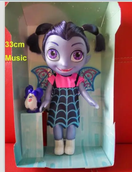 Игрушечные вампиры 33 см Junior Vampirina игрушки куклы с светильник и музыка игрушки вамп летучая мышь девочка Фигурка Игрушки для детей Brinquedos - Цвет: retail box