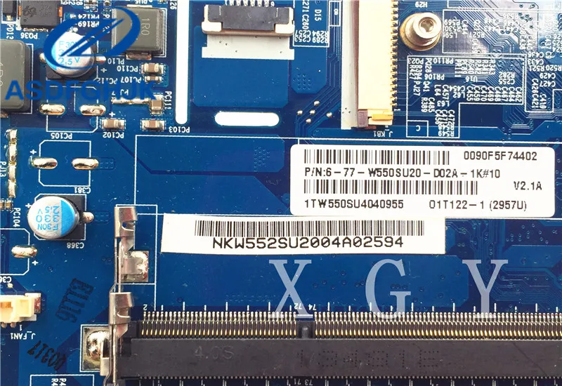 discount  Laptop Motherboard 6-77-W550SU20-D02A-1K FOR Hasee FOR Raytheon FOR CLEVO W550SU Mainboard 6-71-w5s