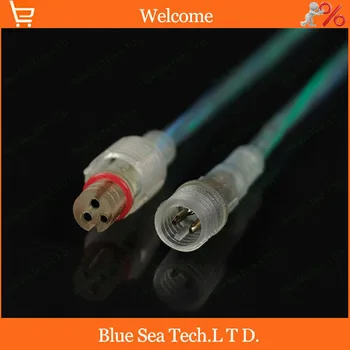 

10 pairs 3 pin LED waterproof Connector Male&Female socket plug with 2*15cm cable for Auto,boat,LCD,LED ect.transparent