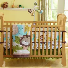 Детский комплект постельного белья Африканский Лев набор постельных принадлежностей для детской кроватки для девочки мальчика комплект детской кровати одеяло матрас юбка для детской кроватки защита для кроватки бамперы