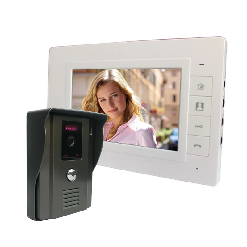 

7" Color Video Door Phone Video Intercom Door Intercom Doorbell Kit unlock Door phone with IR Night Vision Camera for Apartment