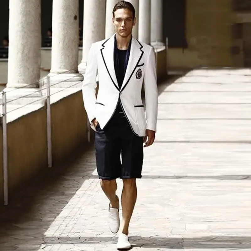 short pants men suit