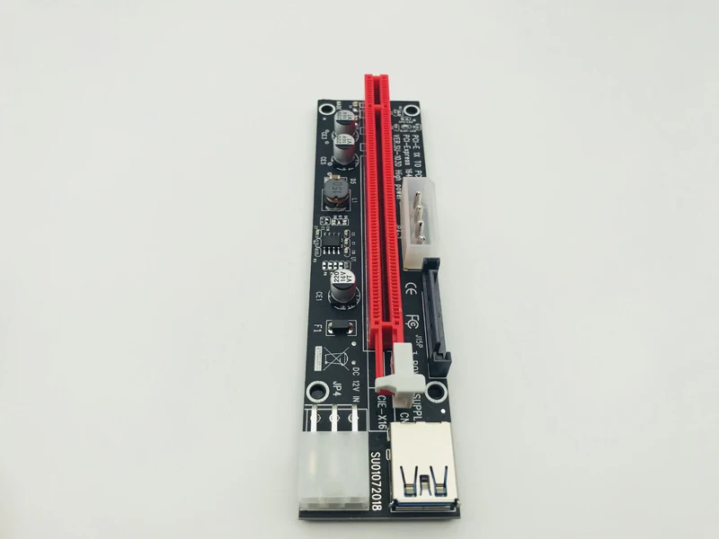 USB 3 0 4pin 6pin SATA Power PCI Express 16X Slot Riser Card E 1x to 16x PCIE для майнинга биткоина BTC|Платы