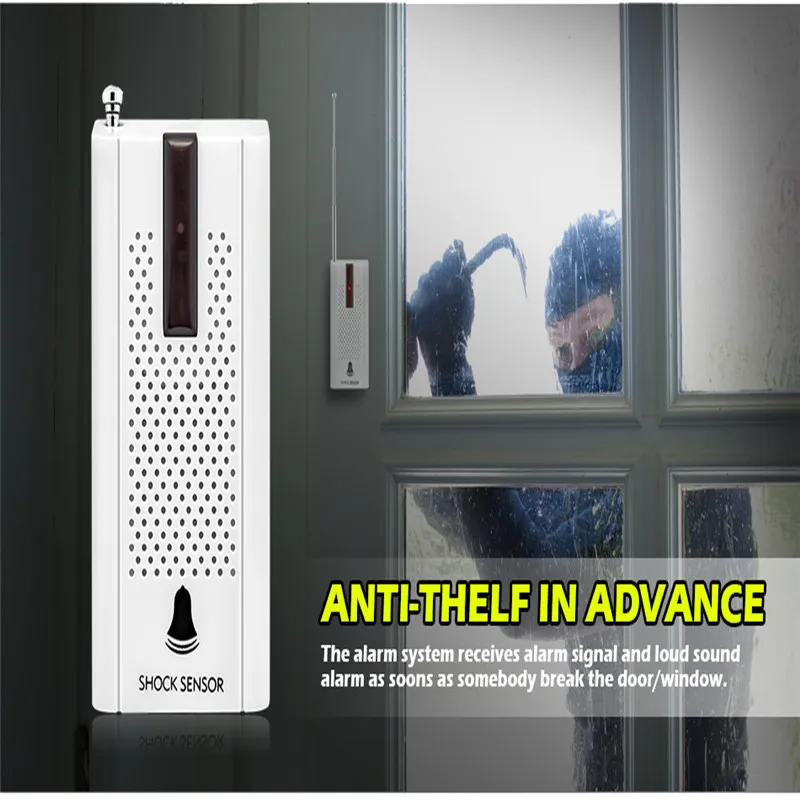 

KERUI 433MHz Wireless Door Window Vibration Detector Shock Sensor For Wireless Burglar Home Alarm System Vibration door