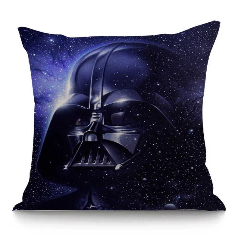 

DXLYMYU Cushion Cover , 45x45cm Decorative Cushion Linen Cotton Throw Pillow Case Star Wars Pattern Printed For Sofa Car