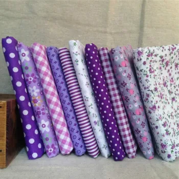 

100% COTTON PRINT FABRIC CLOTH PURPLE FELT FOR Patchwork BEDDING ART DIY