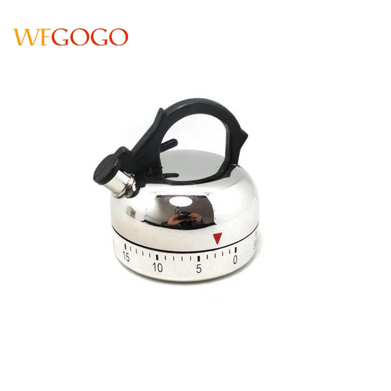

WFGOGO 60 Minute Kitchen Timer Alarm Mechanical Teapot Shaped Timer Clock Counting Tool