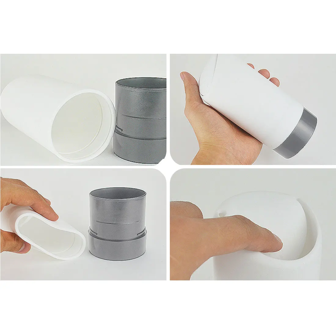 1PCS Black White Auto Car Garbage Can Car Trash Can Silicone Garbage Dust Case Holder Rubbish Bin