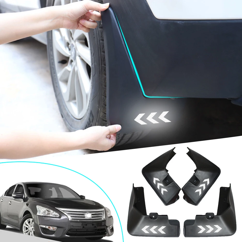 

Car Fender Flares Front Rear Mud Flaps Reflective Warning Mud Splash Guard For Nissan Tiida Versa C11 2005-2011 Hatchback sedan