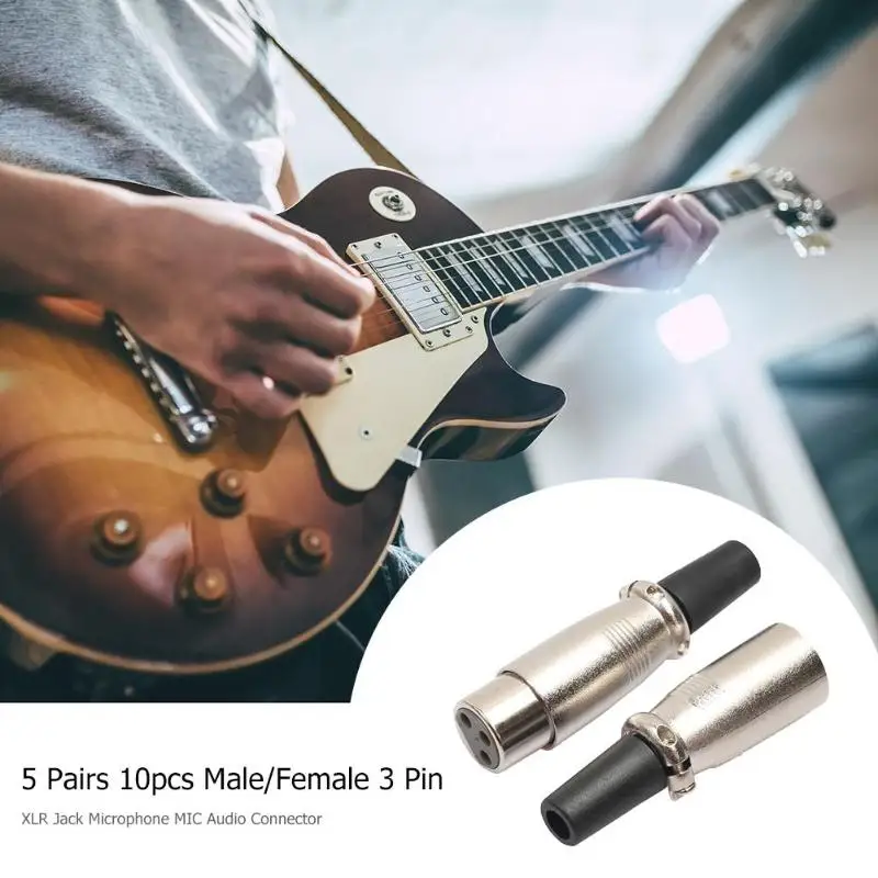 5 пар 5 мужчин 5 женщин 3-конт. xlr Jack микрофон аудио Штепсель для DIY кабеля