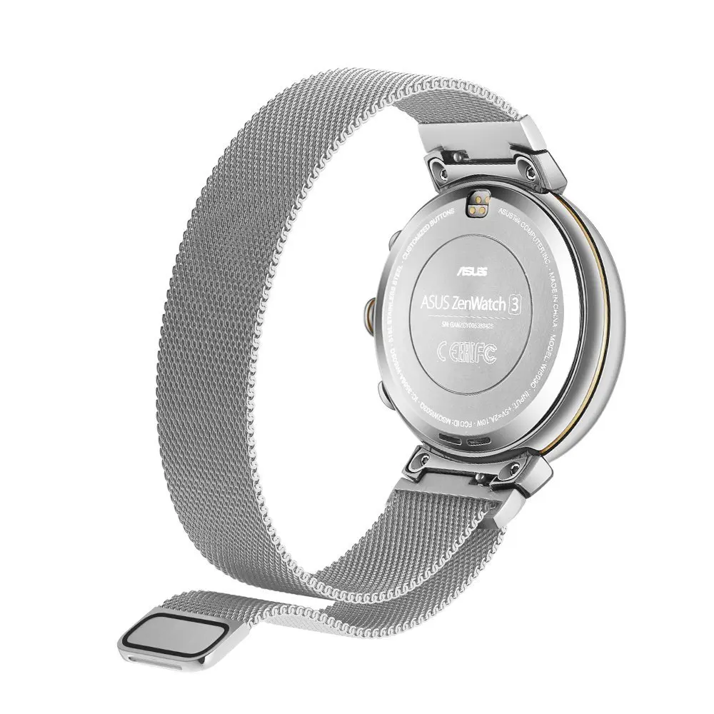 Milanese Loop Magnetic Suction Replacement Bracelet Band For Asus Zenwatch 3 Watchband Accessories Black/silver/Rose golden