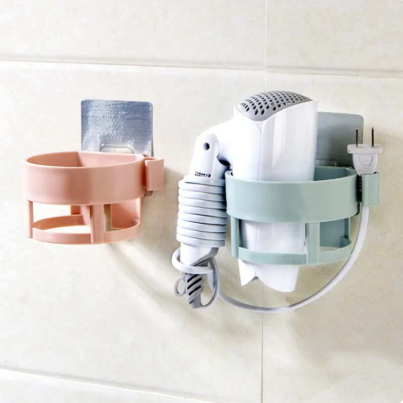 

Home no trace hair dryer bathroom free punch storage rack rack plastic wall hanging storage tray stand bathroom organizer