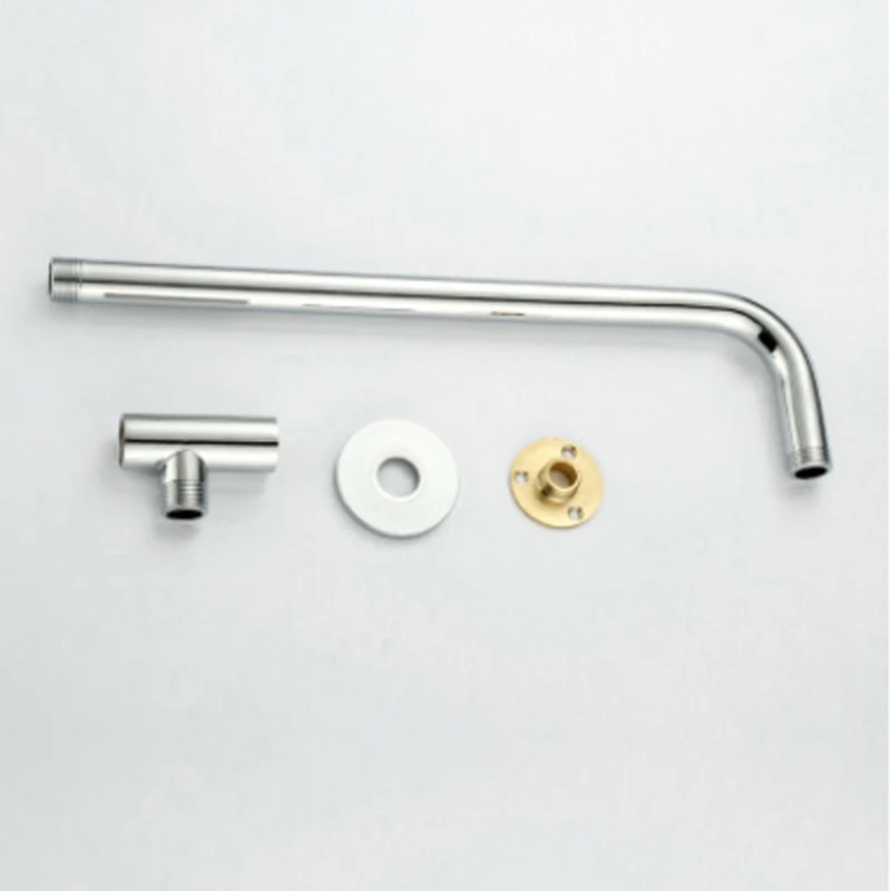 Chrome Plated Shower Extension Arm Fixed Pipe Shower Set Wall Mounted