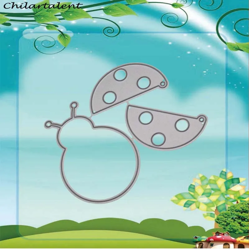 

Ladybug frame metal Cutting Dies Embossing Decor DIY Scrapbooking Crafts embossing clear stamps and dies for card making snijmal