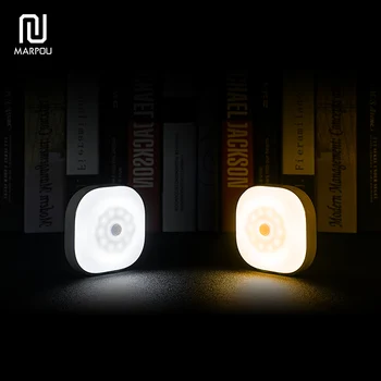 

LED Night Light Automatic Switch Infrared PIR Motion Sensor Lamp AAA Battery USB Charging Modern Indoor Bedside Lights For Room