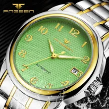 FNGEEN Casual Fashion Watches Man's Luxury Brand Watch Automatic Mechanical Men Wristwatches Waterproof Calendar Clock relogio guanqin new fashion automatic watch top brand luxury mechanical watches men energy display leather calendar waterproof men watch