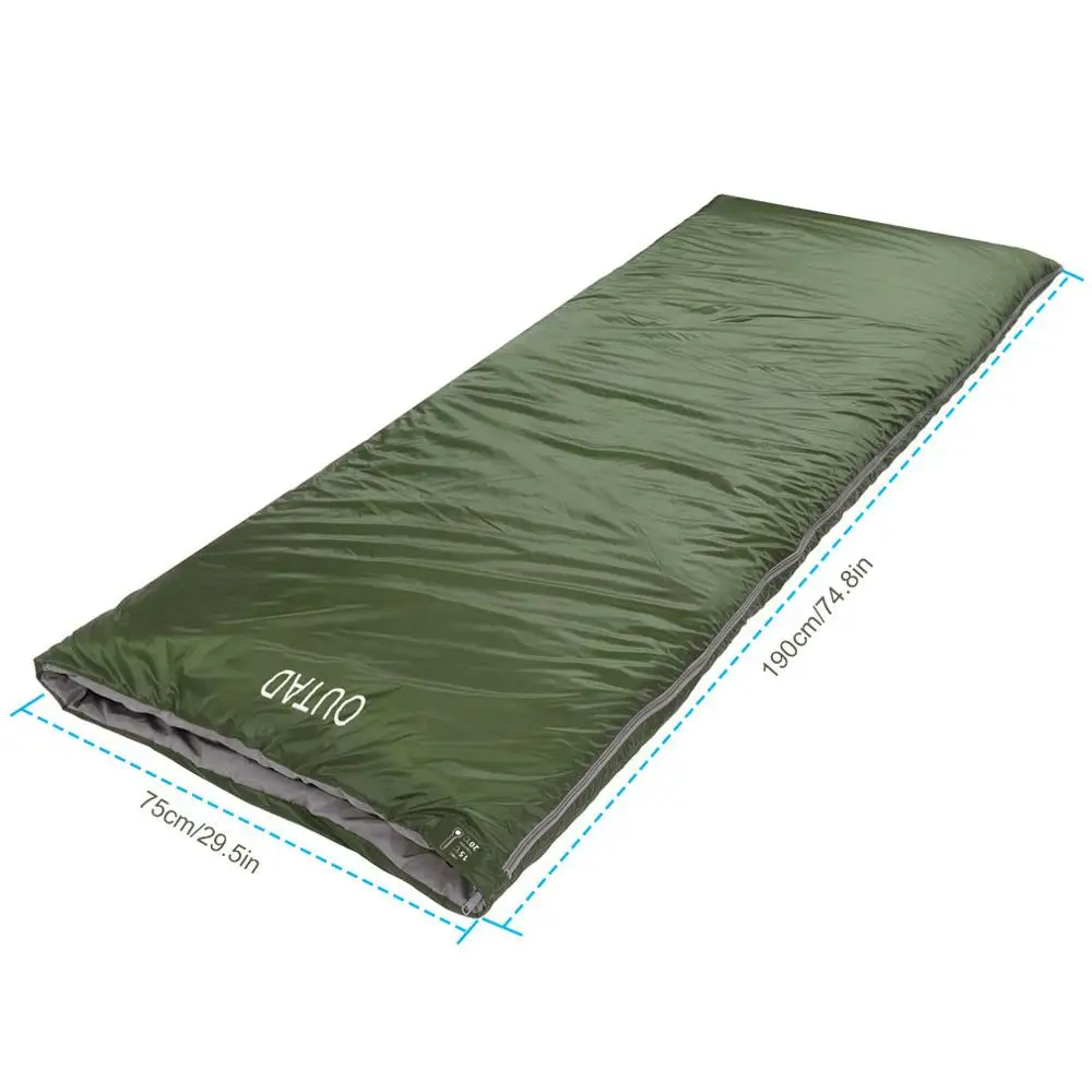 Army Green OUTAD Multifuntion мини водостойкий дышащий ультра-легкий конверт спальные мешки 320D для кемпинга путешествия пешего туризма - Цвет: Army Green
