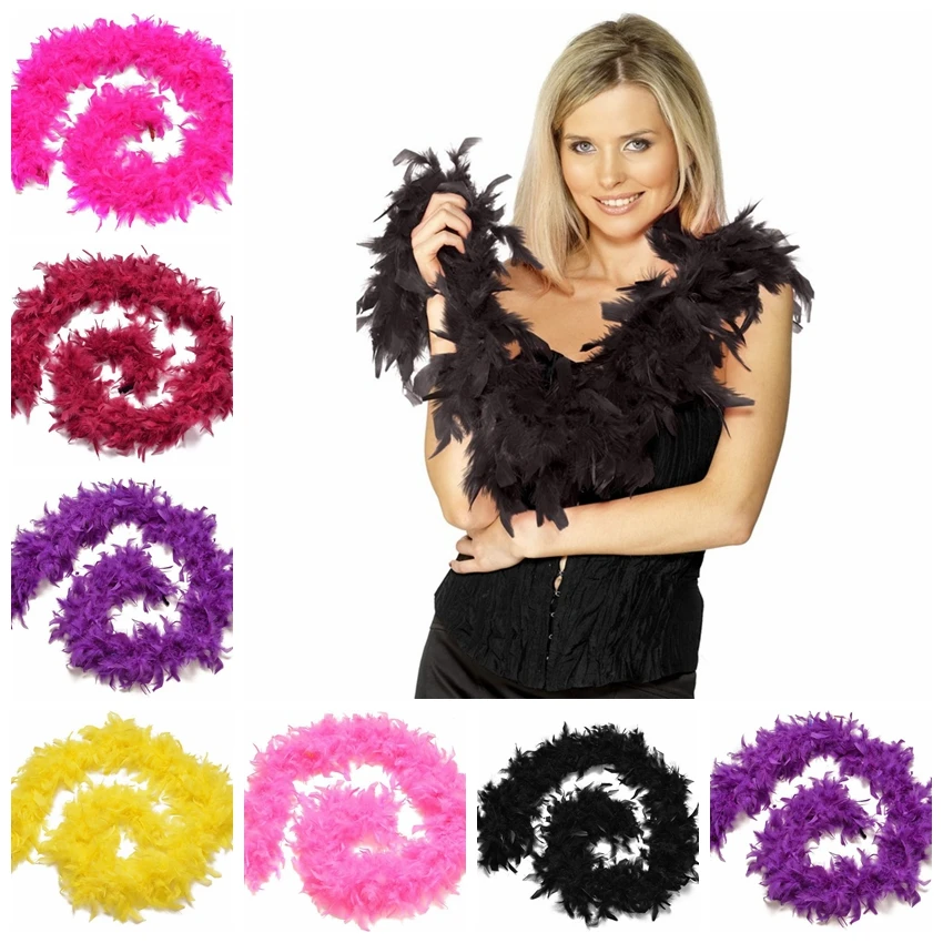 2 Meters Length/Lot Fluffy Turkey Feathers Boa skirt Trim/Costume/Shaw