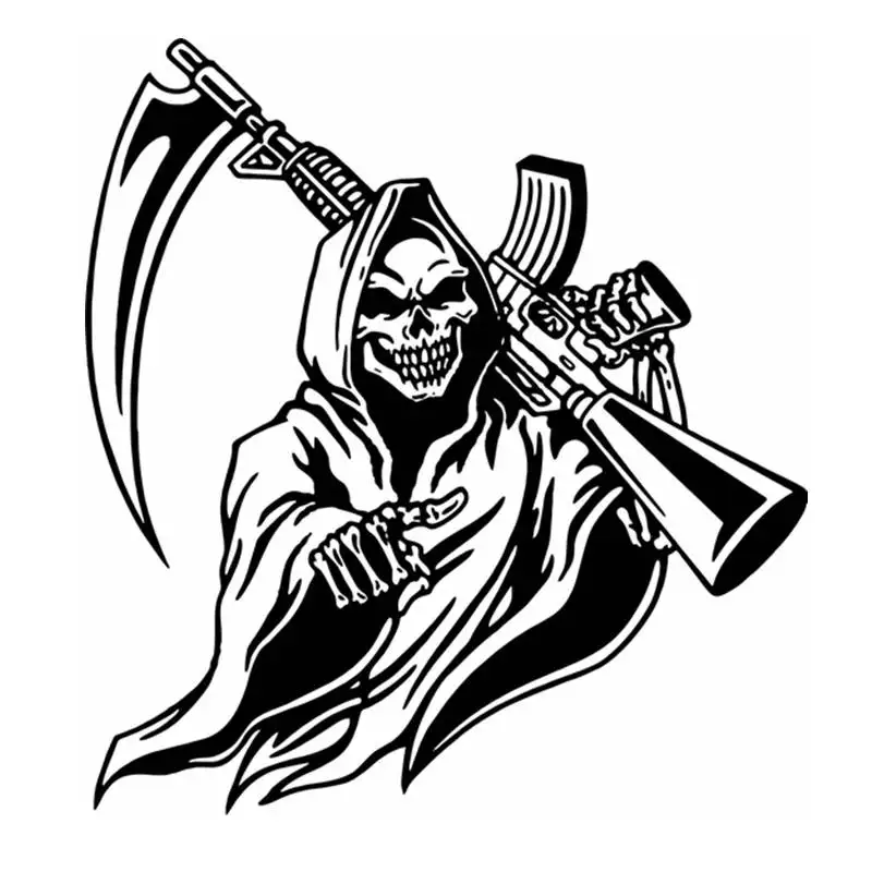 

DCTAL DCTAL Hunt Sticker Car Hunting Shoot Skull Rifle Hunter Shop Posters Vinyl Wall Decals Decor Chase Mural Sticker
