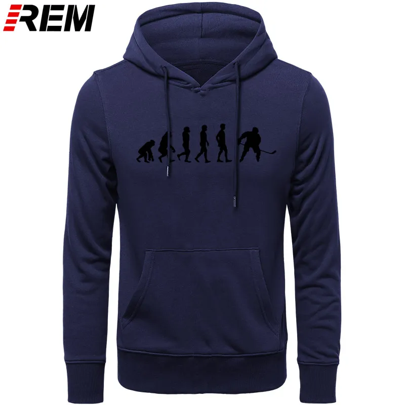 REN Evolution Hockeyer, мужские бутиковые повседневные популярные мужские топы из хлопка,, модные брендовые толстовки с круглым вырезом, толстовки - Цвет: NAVY BLACK