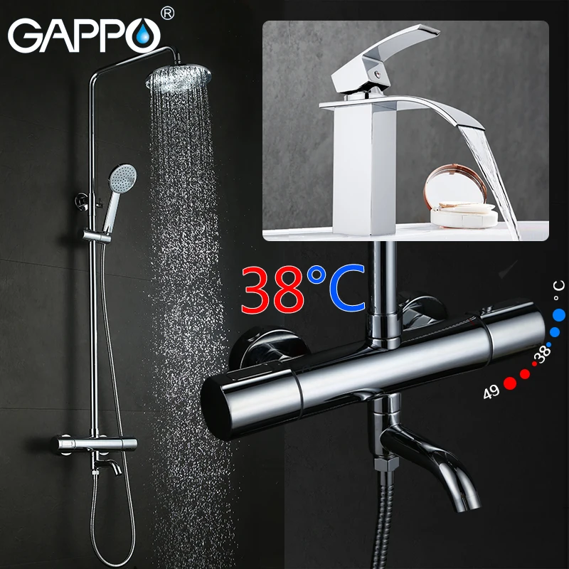 

GAPPO Basin Faucet basin mixer tap waterfall bathroom mixer shower faucets thermostatic water mixer Deck Mounted Faucets taps
