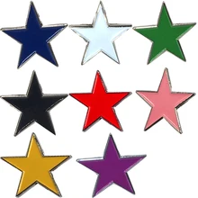 KSPIN синий, белый, зеленый, черный, красный, розовый, желтый, фиолетовый значок в виде звезды 10 шт. в партии XY0162