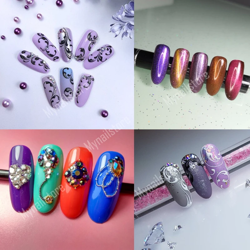 

TKGOES 50pcs/pack Sold by separate size 10 sizes available size 0 1 2 3 4 5 6 7 8 9 false oval fake nail tips YW30-YW39