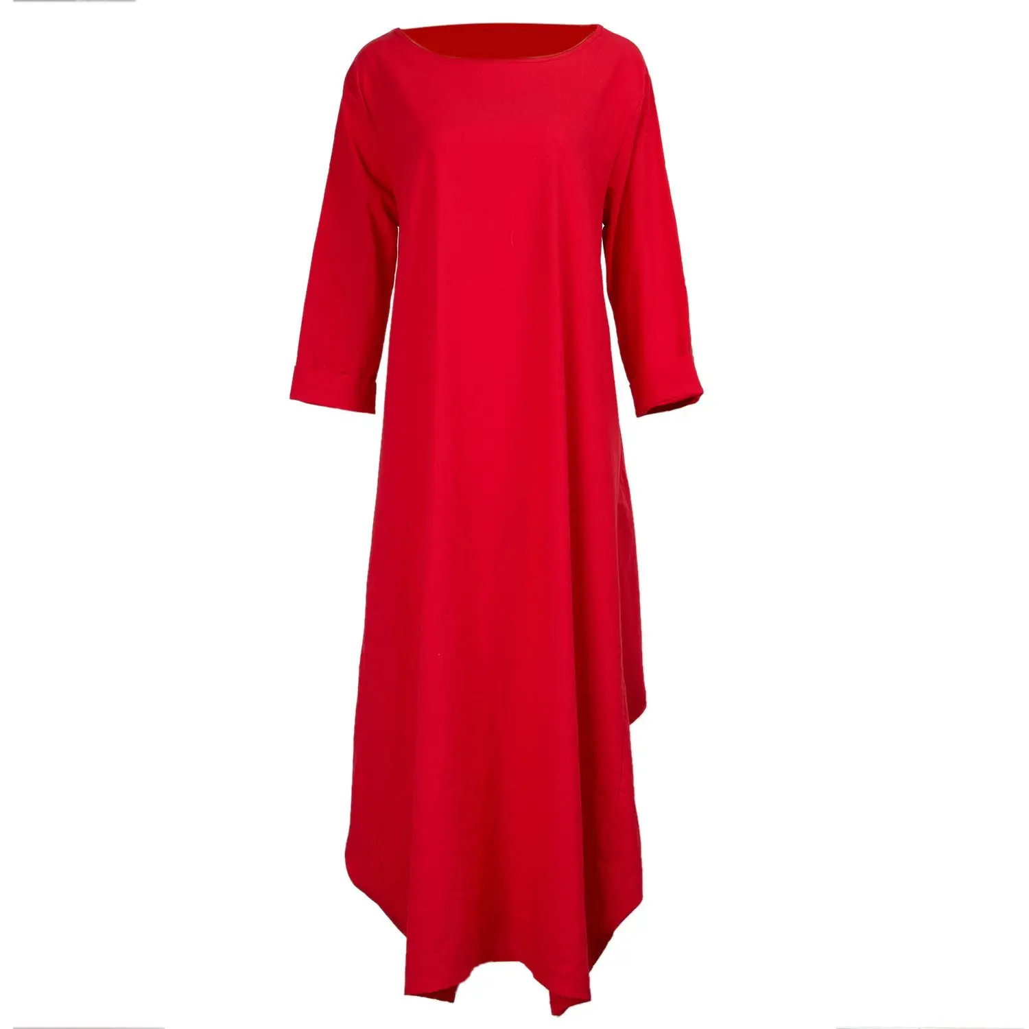

2018 new fashion and high quality nice clothe solid dressWomens Bat Baggy Maxi Long Shirt Dress Casual Party Kaftan Solid Robe