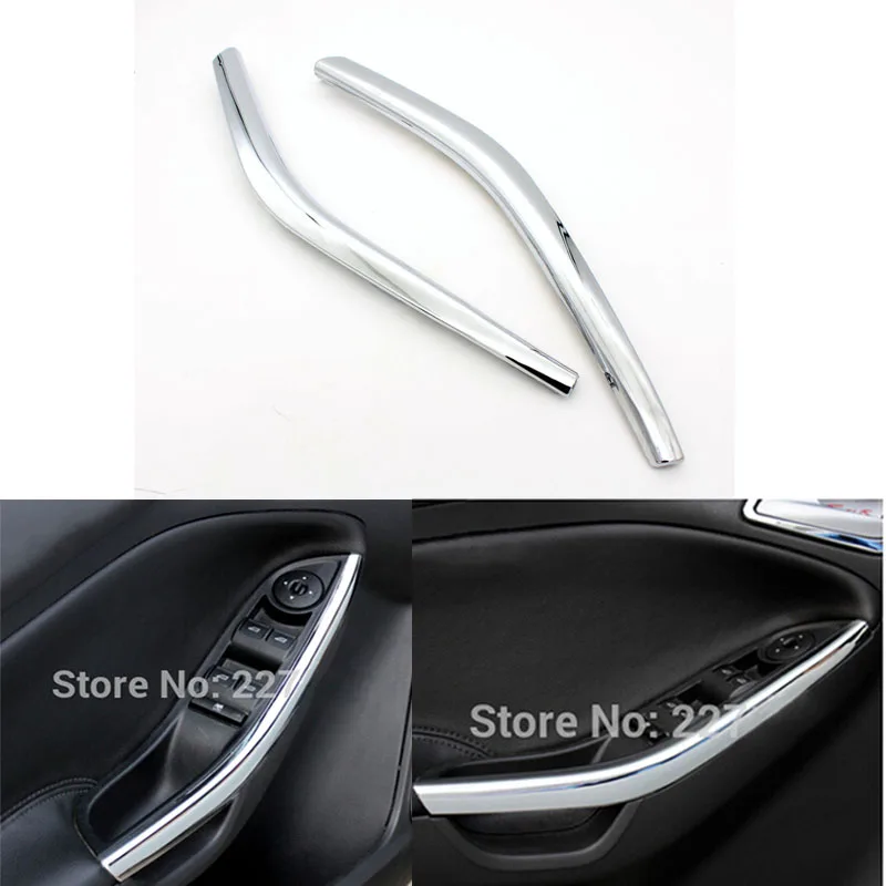 

Donghzhen 2PCS Car Interior Moulding Armrest Bright Automotive Trim Strip Cover Fit For Ford Focus 2012 Auto Car Styling