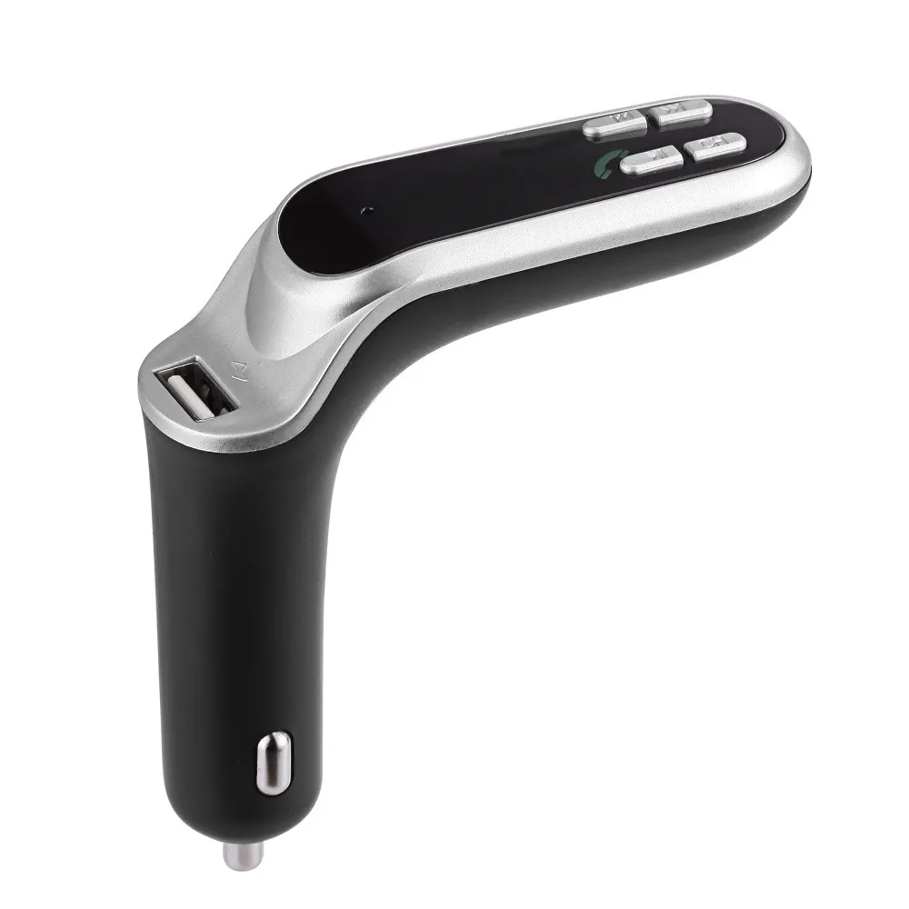 

TF USB cargador de soporte Bluetooth inalambrico coche LCD manos libres transmisor FM MP3 de musica de los moviles tabletas Hot