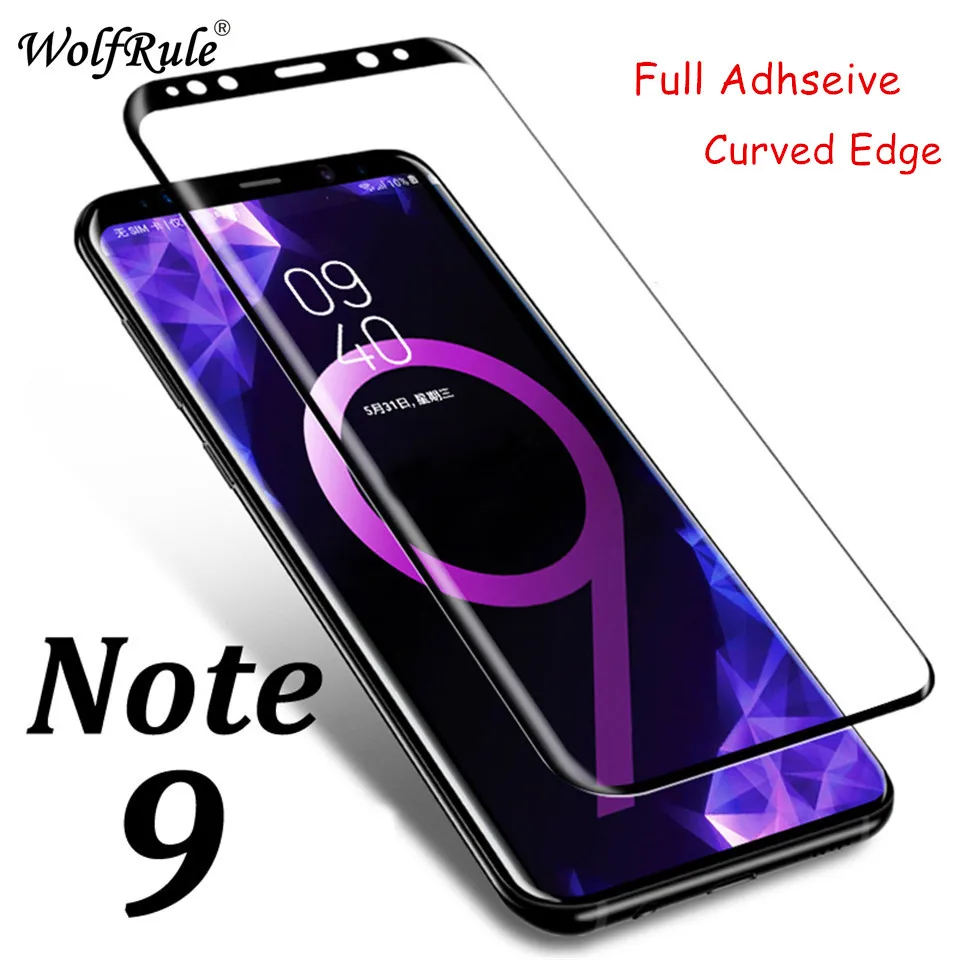 Закаленное 3d стекло с полным клеем Защитная пленка для samsung Galaxy Note 9