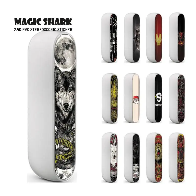 

Magic Shark Deer Iron Man Deadpool Dragon Pokemon Wolf Lion E Cigarette Sticker Case Cover for IQOS 3 3.0 150-165