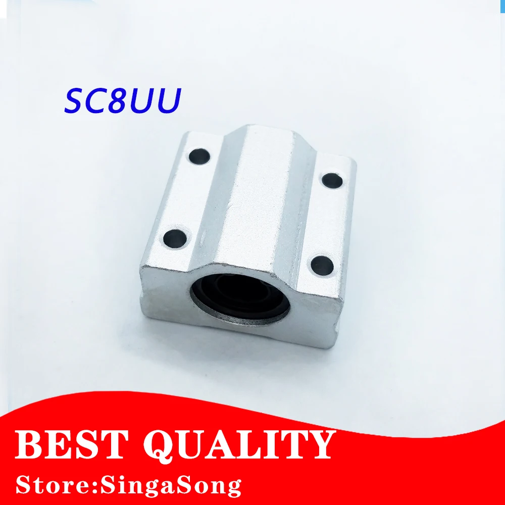 SC8UU SCS8UU 8mm Slide Unit Block Bearing Steel Linear Motion Ball Bearing Slide Bushing Shaft CNC