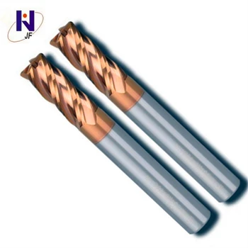 

Hot Sale GEN long size 8R0.5*25*D8*75*4F Solid Carbide 4 Flute Corner Radius End Mills HRC58 TiSiN